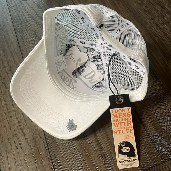 NWT Von Dutch white and black SnapBack trucker hat! - Picture 4 of 8